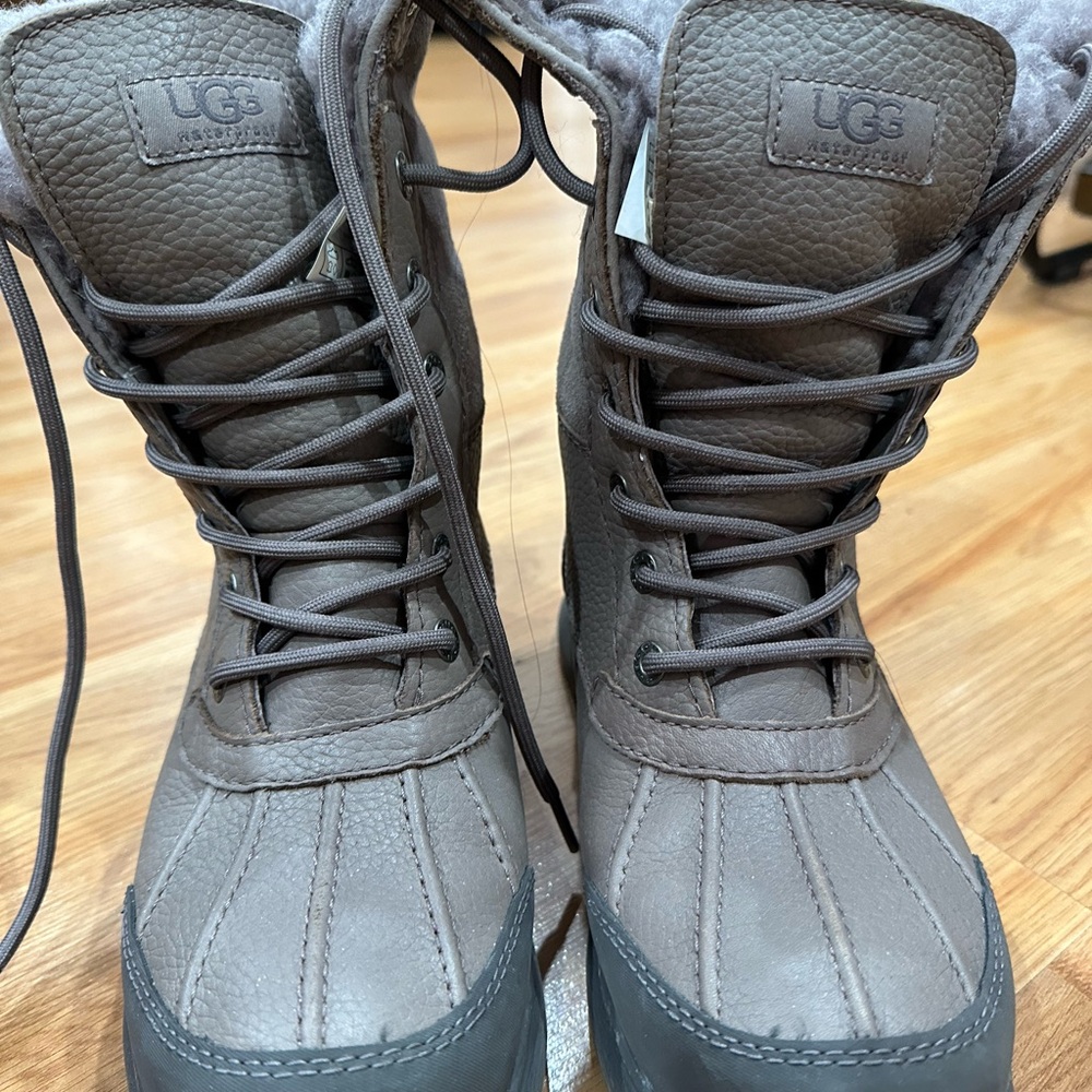 UGG Gray Lace-Up Boots